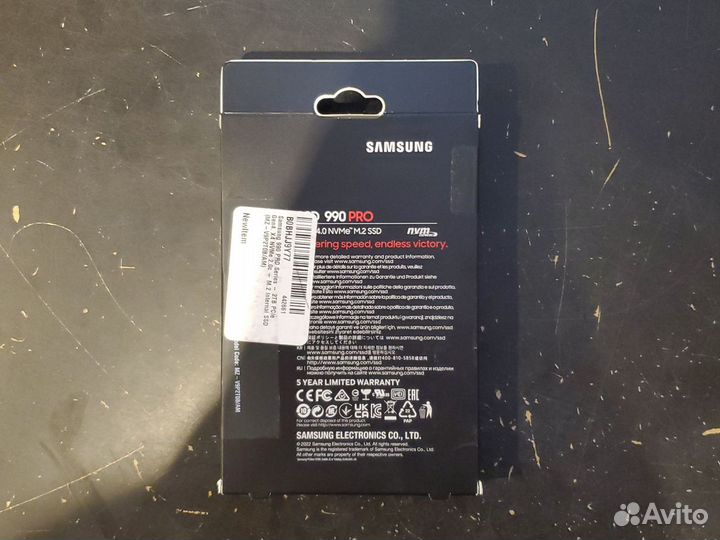 Samsung SSD 990 Pro 2Tb, США, новый