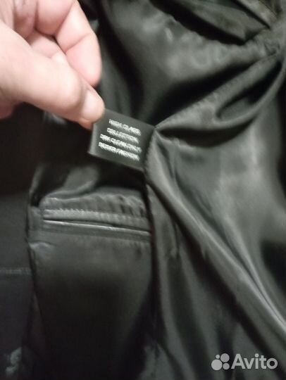 Кожаный пиджак мужской 48 50