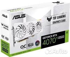 Видеокарта Asus 4070ti super white гарантия 36мес