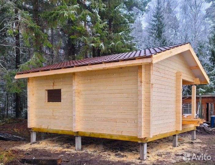 Строительство бань из бруса профилированного