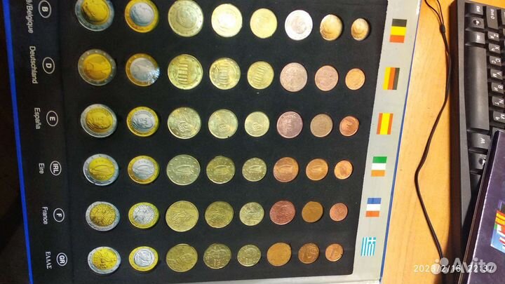 Альбом набор монет евросоюза евромонеты