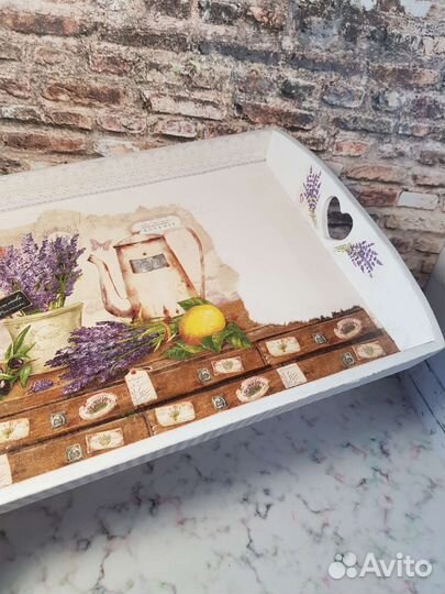 Поднос деревянный для завтрака