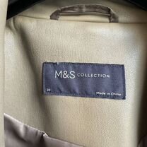 Кожаный плащ женский m&s 20