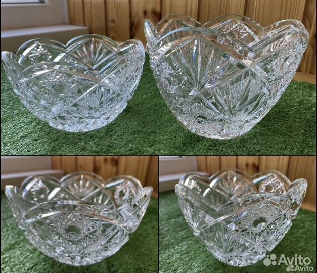 Хрустальные вазы СССР Чехия Германия Салатница