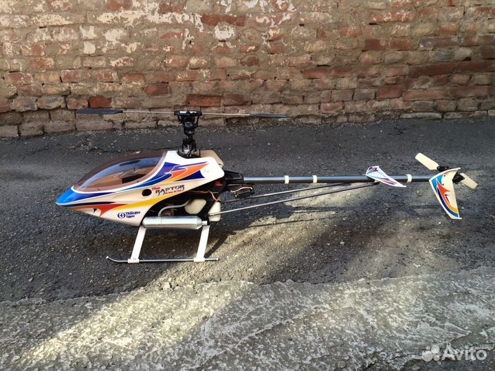 Р/у вертолет raptor 50 собранный с двс, с электр
