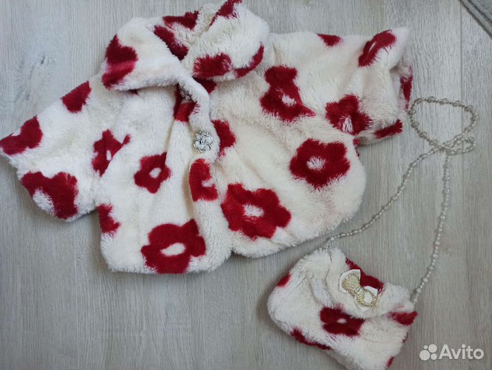 Болеро шубка плюшевая 4 5 6 лет