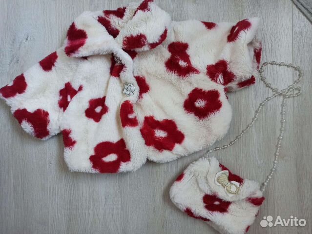 Болеро шубка плюшевая 4 5 6 лет