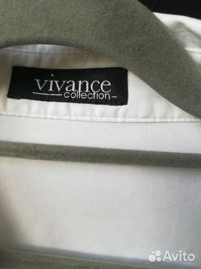 Vivance Collection рубашка боди белая хлопок 50-52