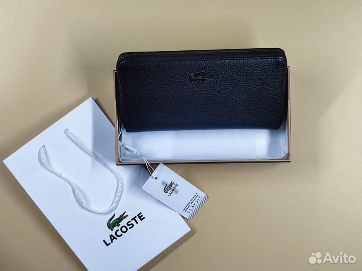 Кошелёк кожаный Lacoste мужской