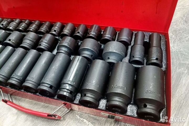 Ударные головки 35 шт для гайковёрта