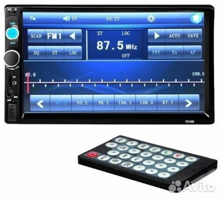 Магнитола 2Din, с блютус, усб, аукс, подкл. камер