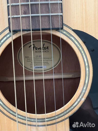 Акустическая гитара fender cf60