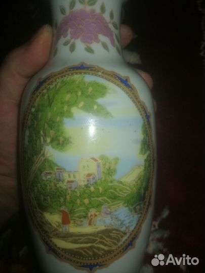 Довоенная фарфоровая ваза,Китай, начало 20 века