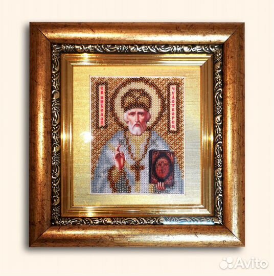 Икона Святого Николая Чудотворца ручной работы