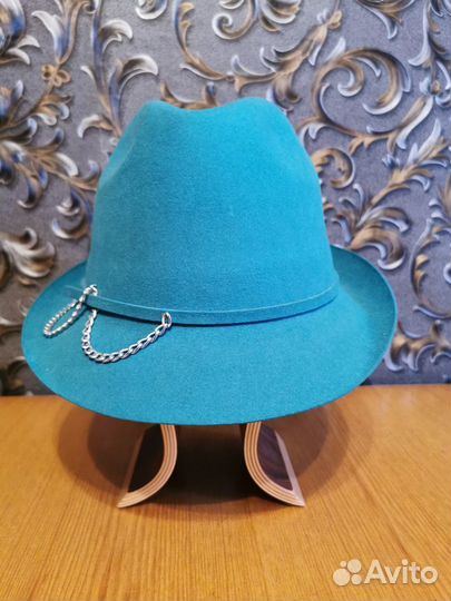 Шляпа женская бирюзовая