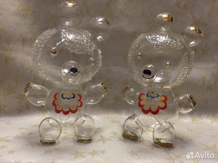 Олимпийские мишки выдувное стекло СССР
