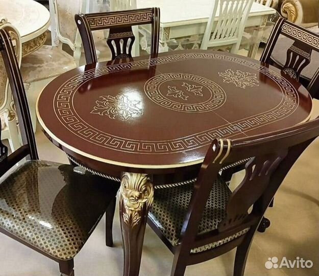 Кухонный стол 120-160-80 +4стула Версаче