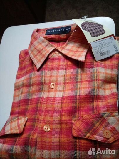 Новая теплая рубашка для мальчика