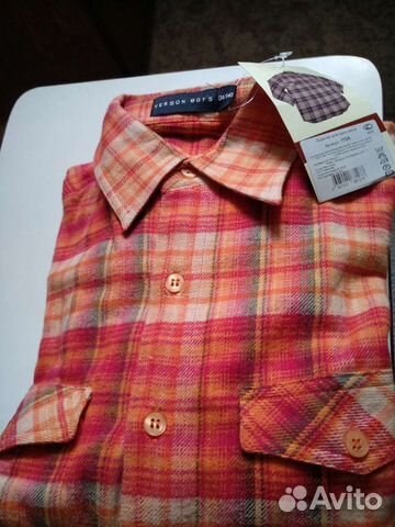 Новая теплая рубашка для мальчика