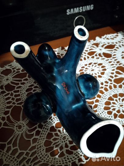 Обливная керамика, подсвечник, ослик