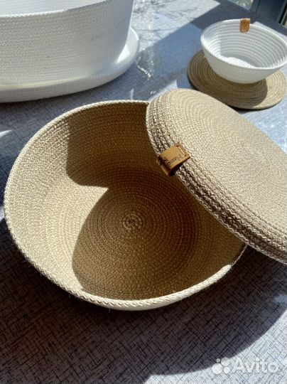 Корзинка интерьерная с крышкой