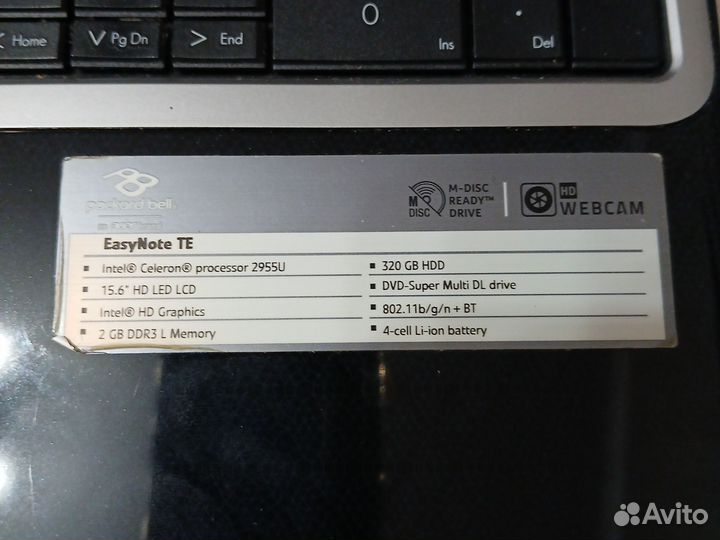 Ноутбук packard bell ente69hw
