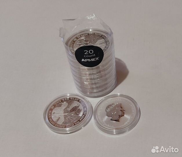 Тувалу 3-я монета серии Чёрный флаг Чинг Ши 2021