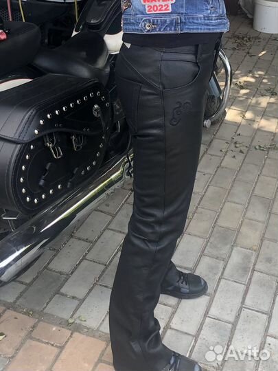 Мотоштаны женские кожаные новые