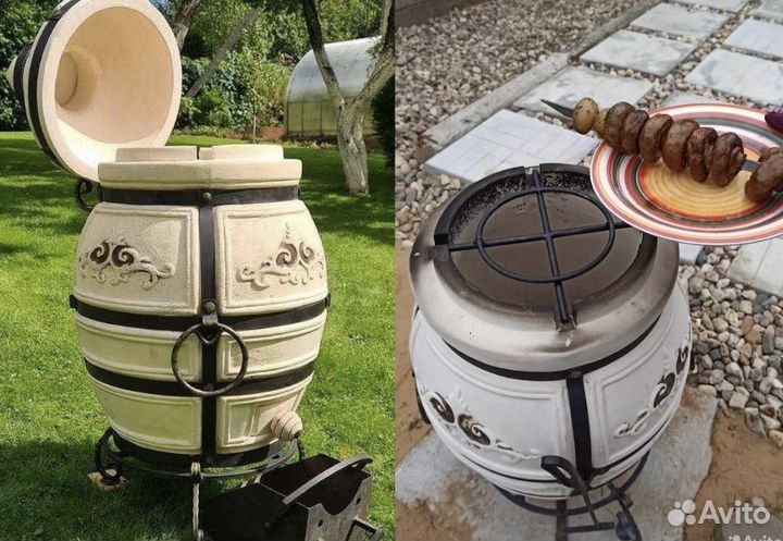 Тандыр «Аполлон» с откидной крышкой