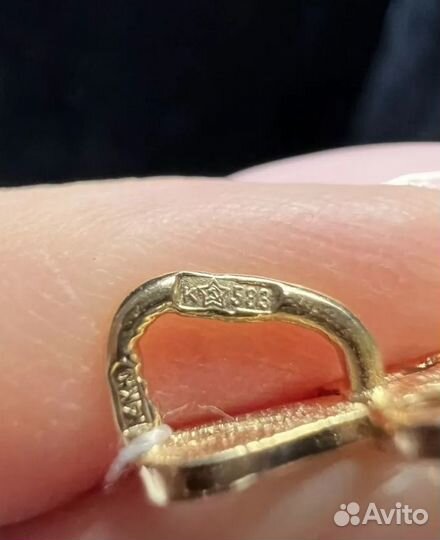 Золотая подвеска 583 пробы