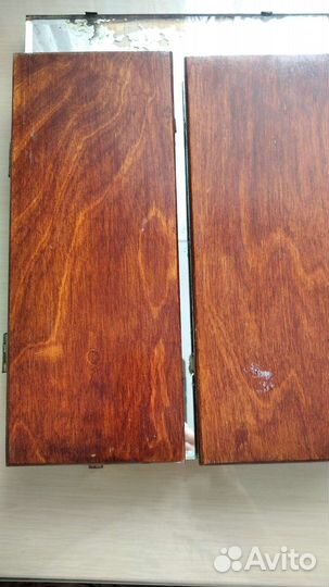 Зеркало,складень,на деревянной основе