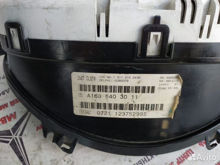 Щиток приборов w163 мерседес дорест Diesel