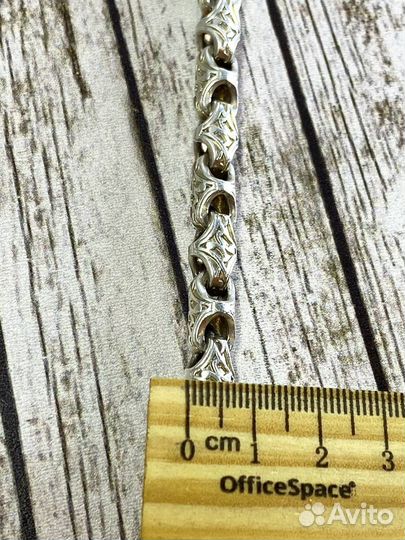 Цепь с крестом Серебро 925, 118гр, 50см