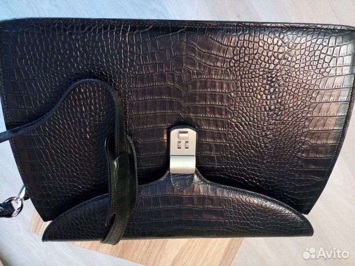 Мужской кожаный портфель Fabi