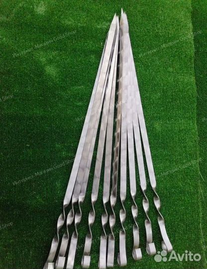 Шампур 450х12х3 мм. кольцо узор