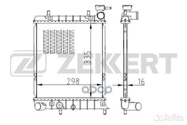 Радиатор охл. дв. Hyundai Accent II 99- mk-1142
