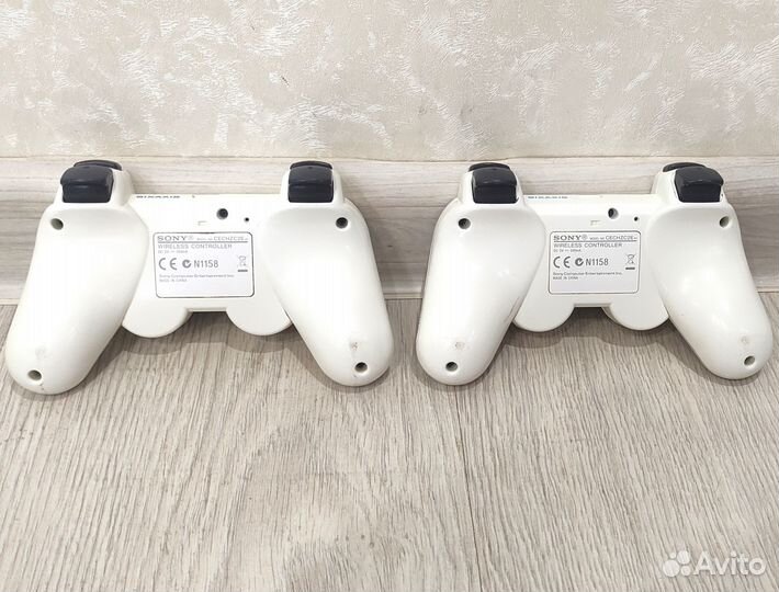 Прошитая Sony PS3 Slim 320GB White +2 джоя +45 игр