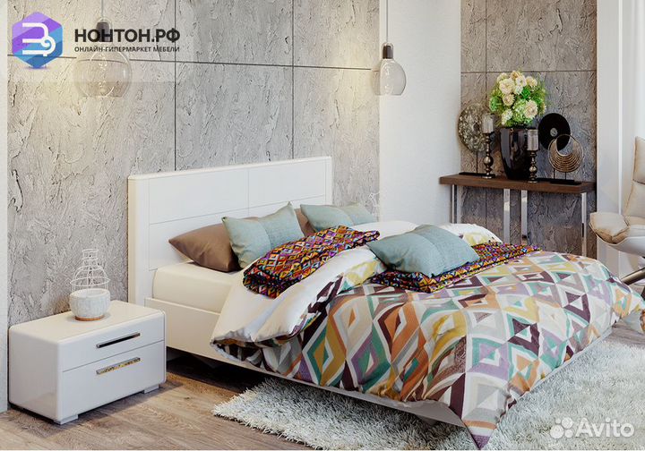 Спальный гарнитур Наоми №7 белый глянец