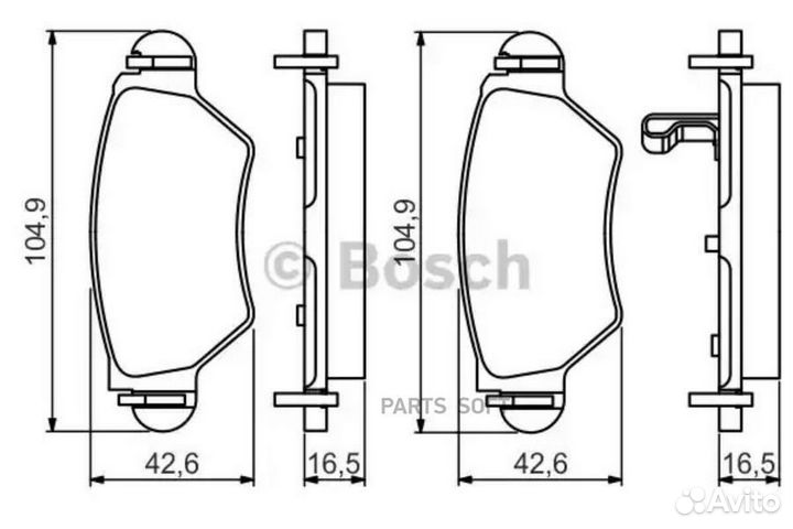 Bosch 0986495250 Колодки тормозные