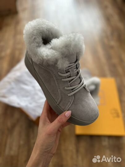 Ботинки кеды зима замшевые 40