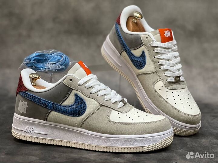 Nike air force 1 серые син разм. 45