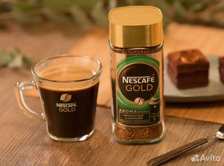 Кофе nescafe Gold Aroma Intenso с молотым 85г