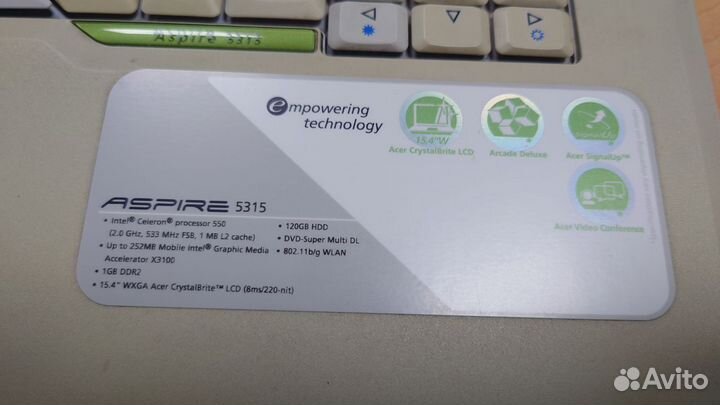 Ноутбук acer Aspire 5315