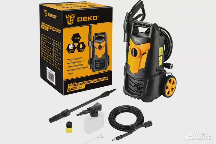 Мойка высокого давления deko 140bar