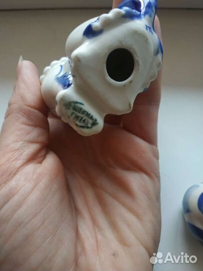 Фарфоровые статуэтки собак щенки гжель