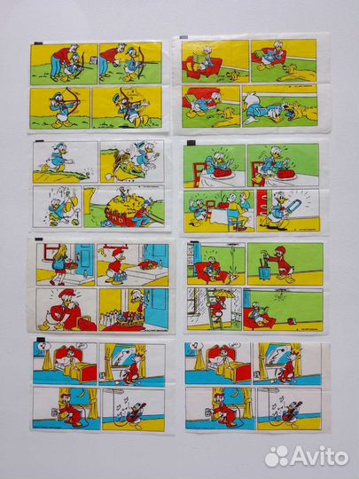 Вкладыши от жвачек 1980-х