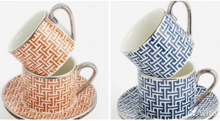 Новый кофейный набор HM home (2 чашки, 2 блюдца)