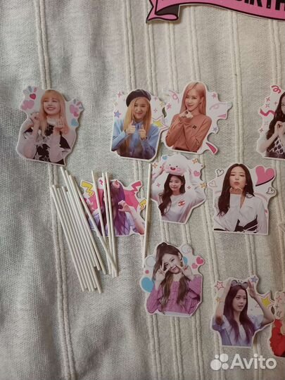 Набор для праздника топперы Black Pink