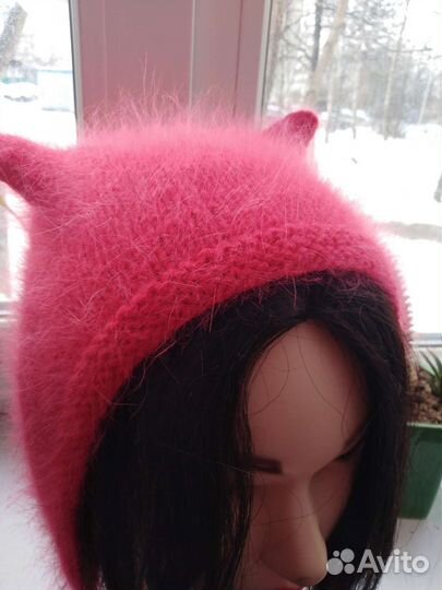 Шапка чепчик из ангоры