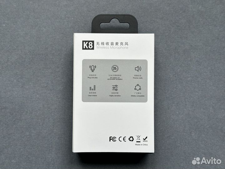 Беспроводной петличный микрофон для iOS / Android